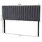 Baxton Studio Emile ModernGrey Velvet Upholstered and Dark Brown Finished Wood Headboard-King 200-12406-ZORO - alternate 9